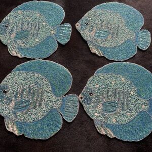 Beaded placemats set of 4